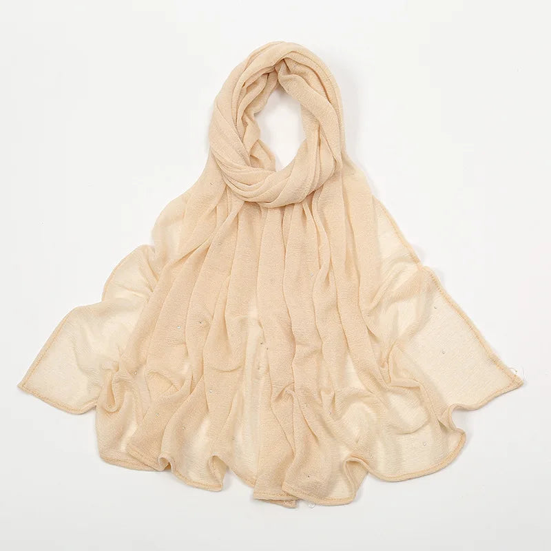 Rhinestone Pearl Plain Soft Breathable