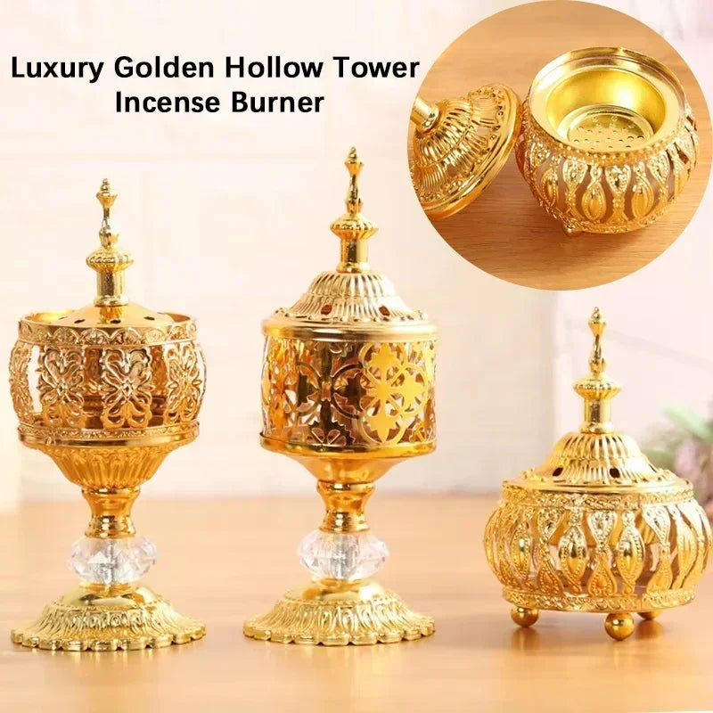 Incense Burner Golden Hollow Tower