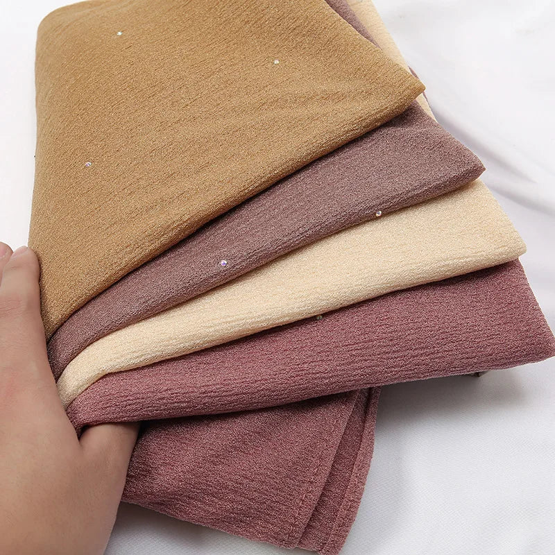 Rhinestone Pearl Plain Soft Breathable