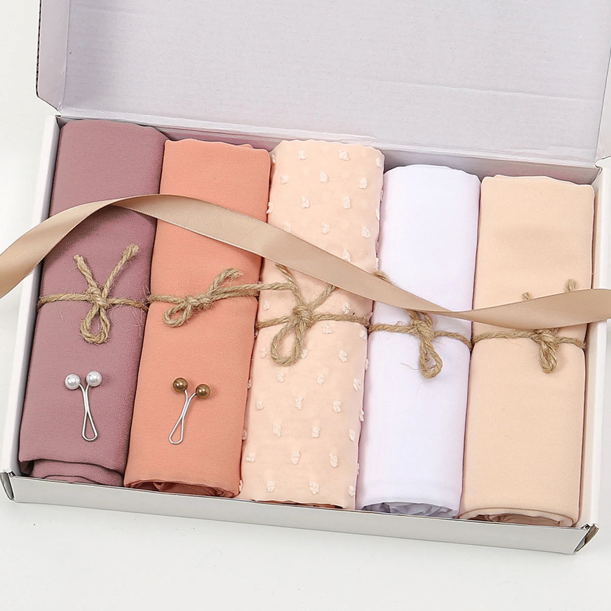 5pairs Hijab Cotton Headscarf