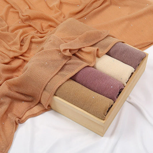 Rhinestone Pearl Plain Soft Breathable