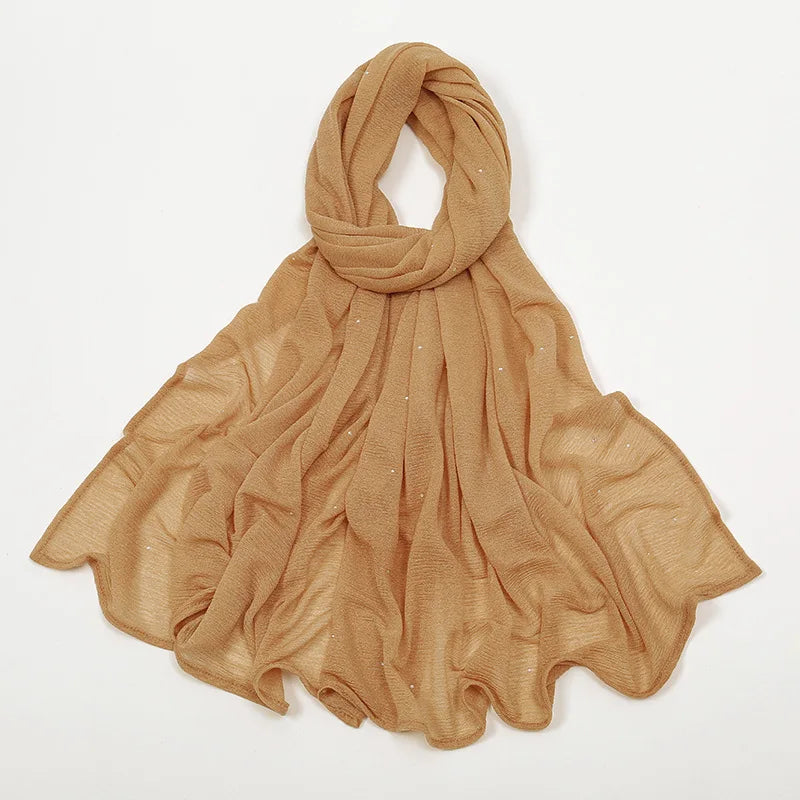 Rhinestone Pearl Plain Soft Breathable