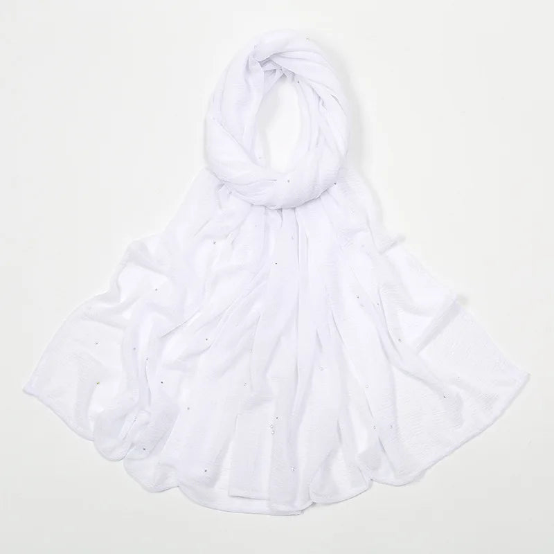 Rhinestone Pearl Plain Soft Breathable